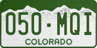 CO license plate 050MQI