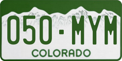 CO license plate 050MYM