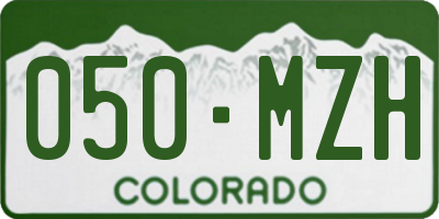 CO license plate 050MZH