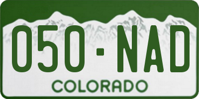 CO license plate 050NAD