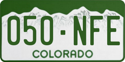 CO license plate 050NFE