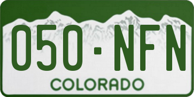 CO license plate 050NFN