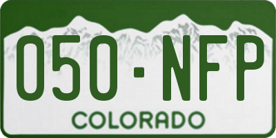 CO license plate 050NFP