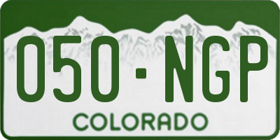 CO license plate 050NGP