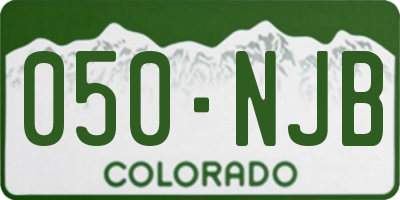 CO license plate 050NJB