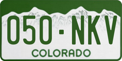 CO license plate 050NKV