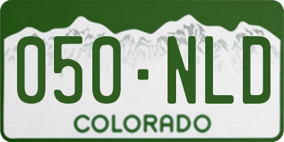 CO license plate 050NLD