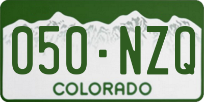 CO license plate 050NZQ