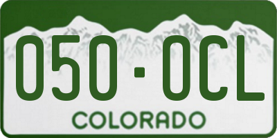 CO license plate 050OCL