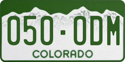 CO license plate 050ODM
