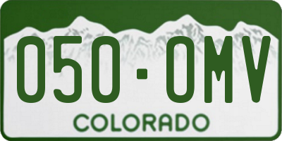 CO license plate 050OMV