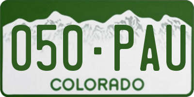 CO license plate 050PAU