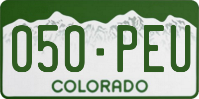 CO license plate 050PEU