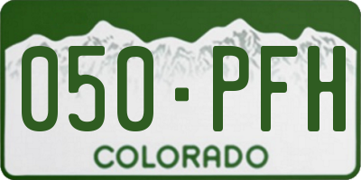 CO license plate 050PFH
