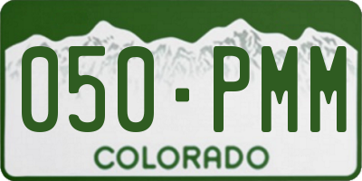 CO license plate 050PMM