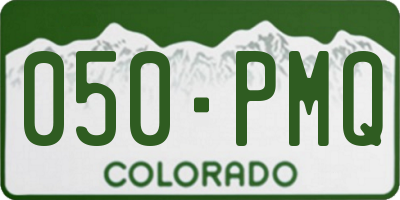 CO license plate 050PMQ