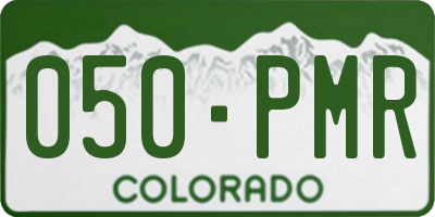 CO license plate 050PMR