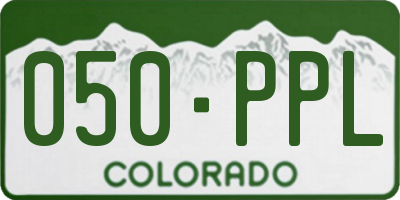 CO license plate 050PPL