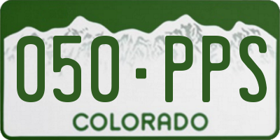 CO license plate 050PPS