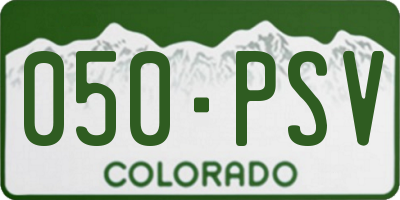 CO license plate 050PSV