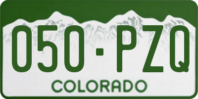 CO license plate 050PZQ
