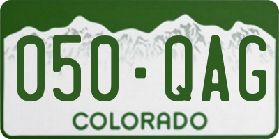 CO license plate 050QAG