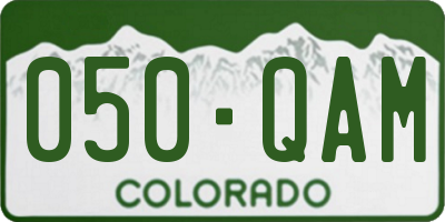 CO license plate 050QAM