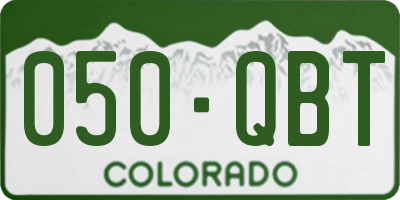 CO license plate 050QBT