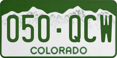 CO license plate 050QCW