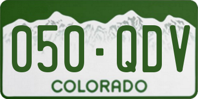 CO license plate 050QDV