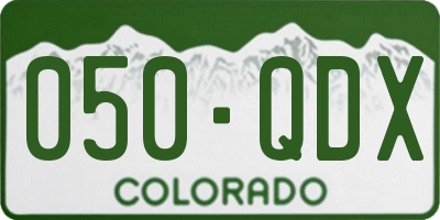CO license plate 050QDX