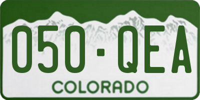 CO license plate 050QEA