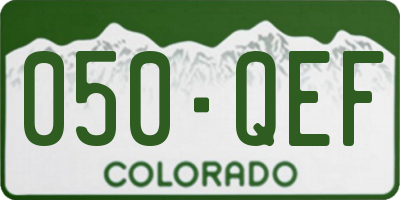 CO license plate 050QEF