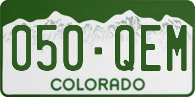CO license plate 050QEM