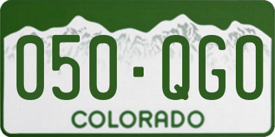 CO license plate 050QGO