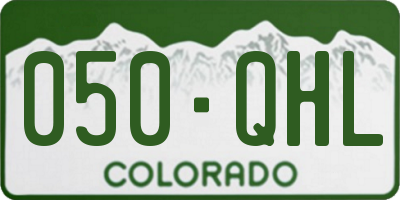 CO license plate 050QHL
