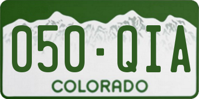 CO license plate 050QIA