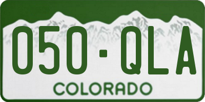 CO license plate 050QLA