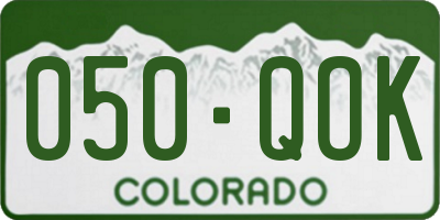 CO license plate 050QOK