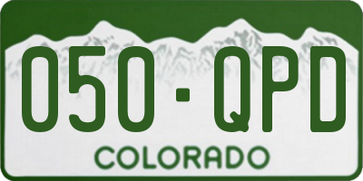 CO license plate 050QPD
