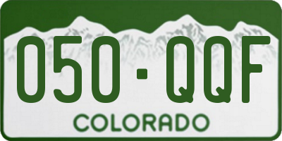 CO license plate 050QQF