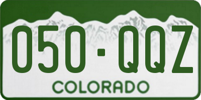 CO license plate 050QQZ