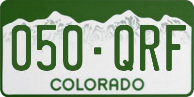 CO license plate 050QRF