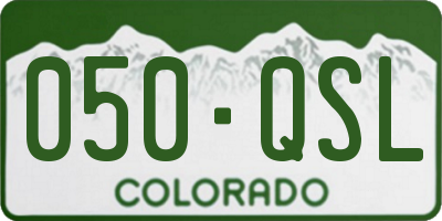 CO license plate 050QSL