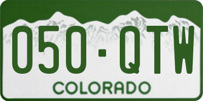 CO license plate 050QTW