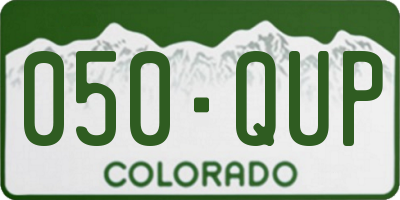 CO license plate 050QUP
