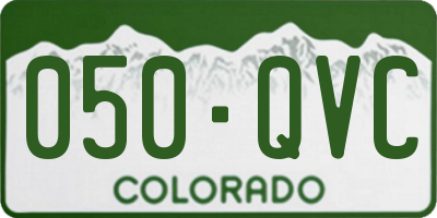 CO license plate 050QVC