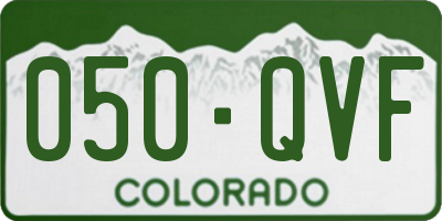 CO license plate 050QVF
