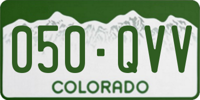 CO license plate 050QVV
