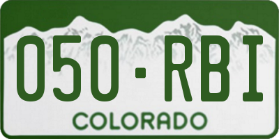 CO license plate 050RBI